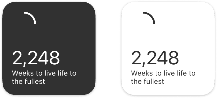 Light and dark mode widgets